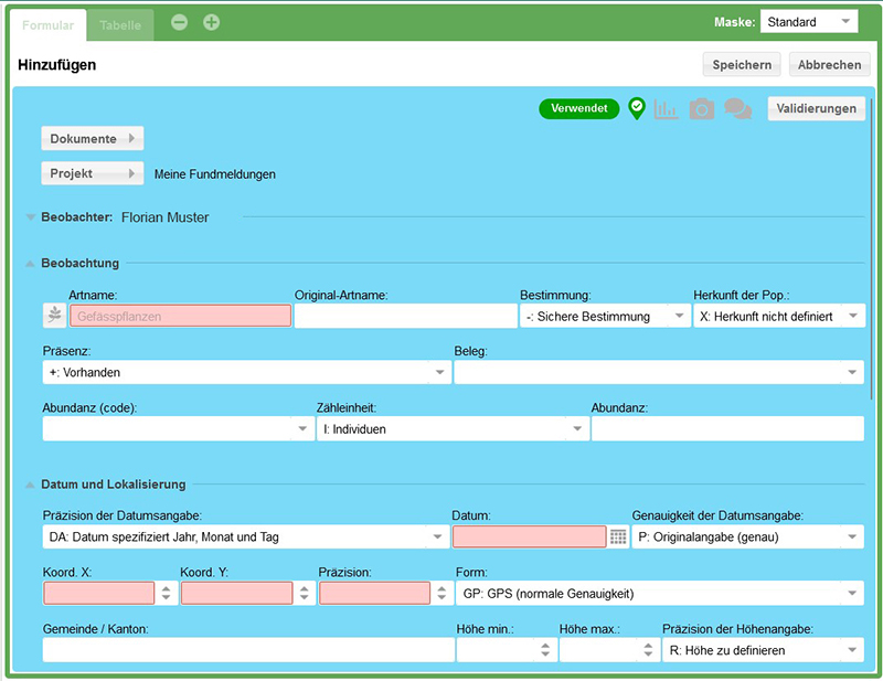 Bild Onlinefeldbuch Tools