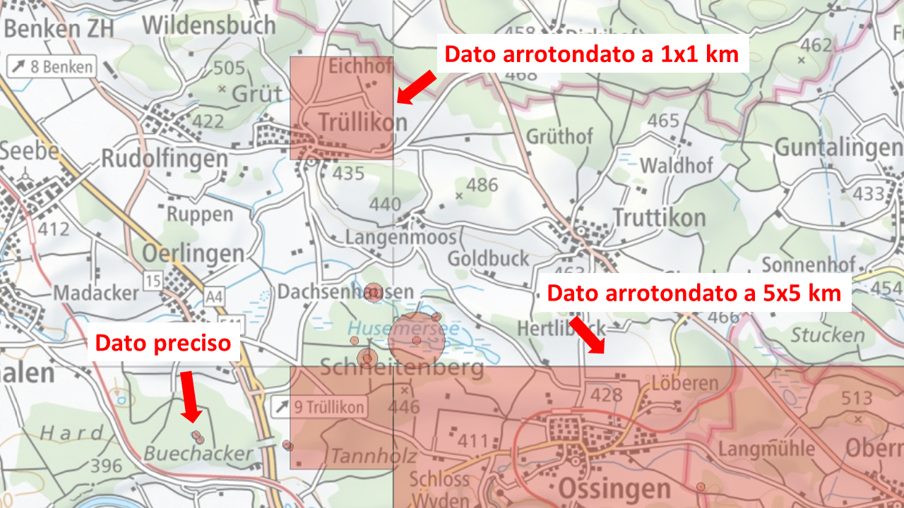 Panoramica della sfocatura geografica su una mappa (dalla piattaforma VDC)